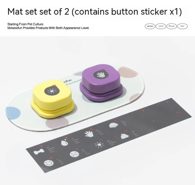 4-Color Pet Talk Button - Interactive Toy for Dogs and Cats