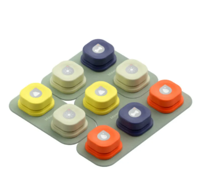 4-Color Pet Talk Button - Interactive Toy for Dogs and Cats